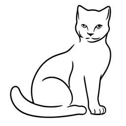 Black &amp; White Cat Pencil Drawing Monochrome Illustration free seamless pattern