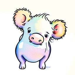 Cute Pig Colorful Illustration free seamless pattern