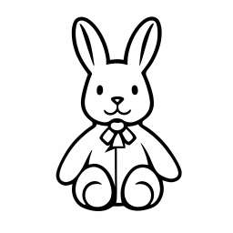 Easter Bunny Pencil Drawing Illustration free seamless pattern